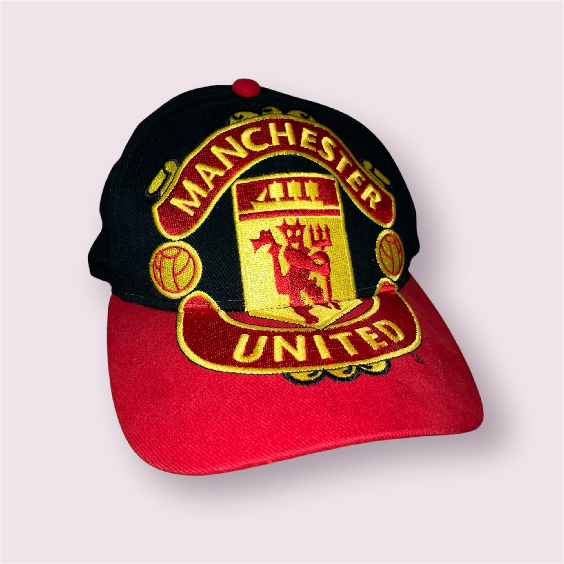 Manchester United AOP Black Snapback Hat Rare