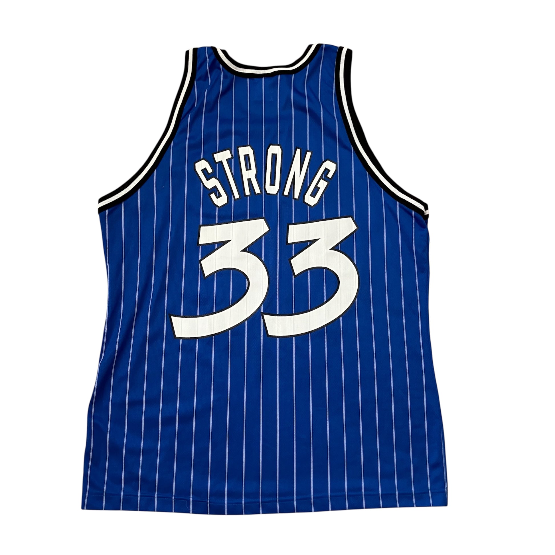 Derek Strong Orlando Magic Blue Pinstripe Champion Jersey 44