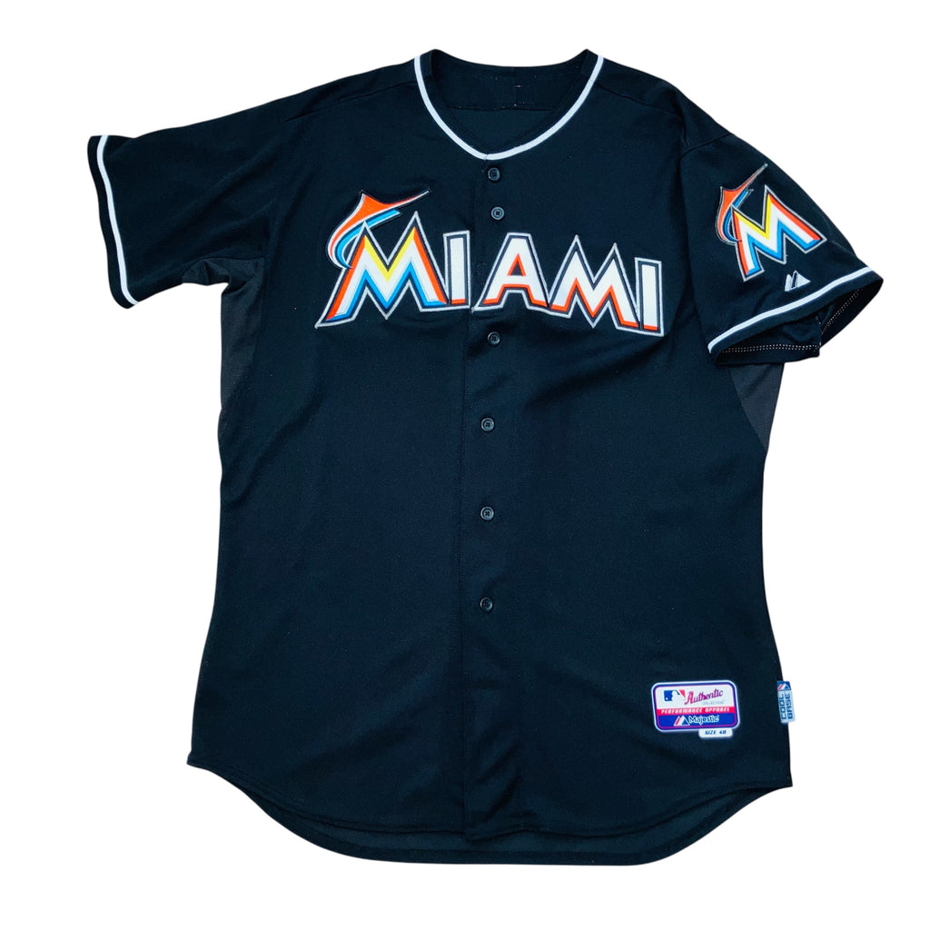 Miami Marlins 2012 0630 Majestic Authentic Jersey 48 Blank