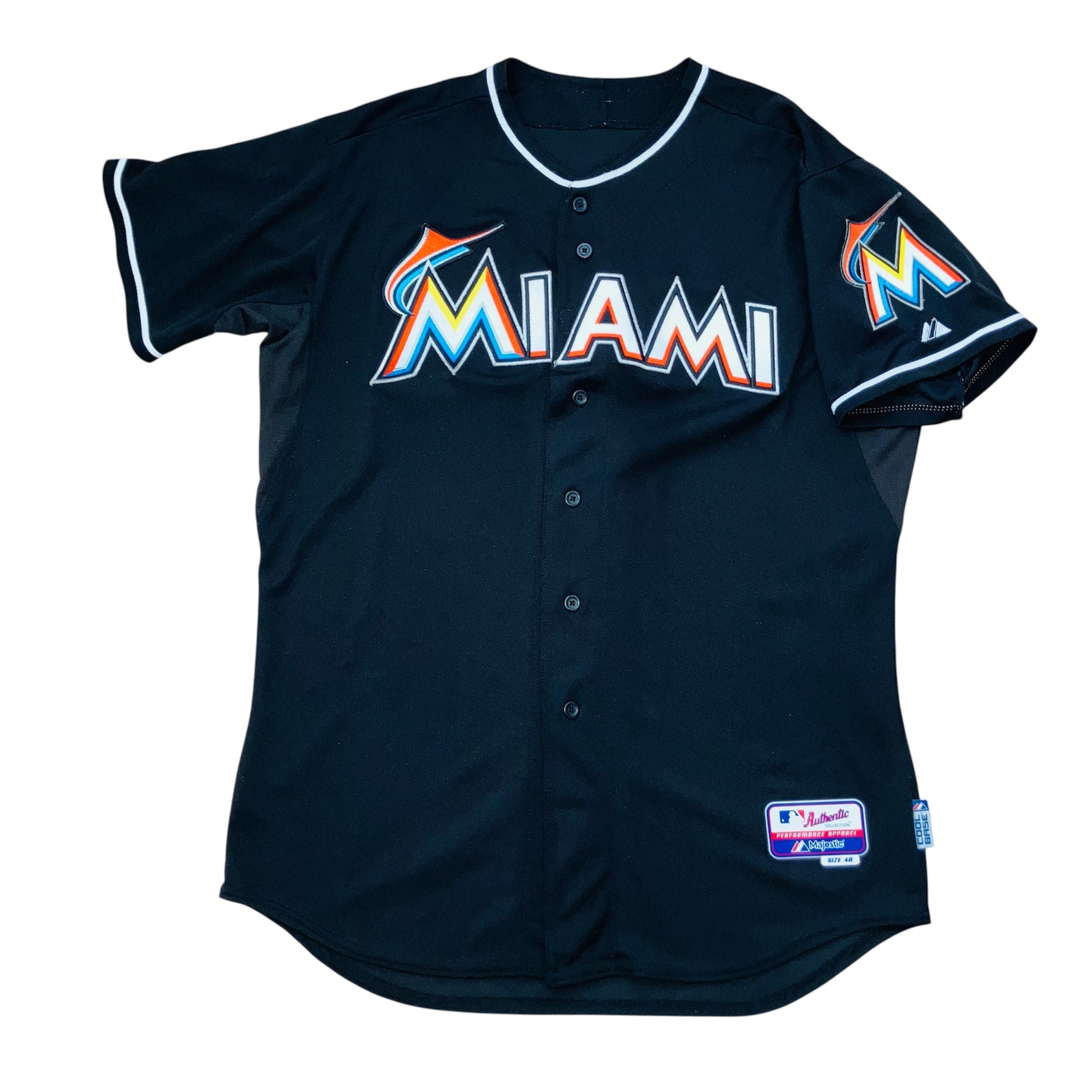 Miami Marlins 2012 0630 Majestic Authentic Jersey 48 Blank