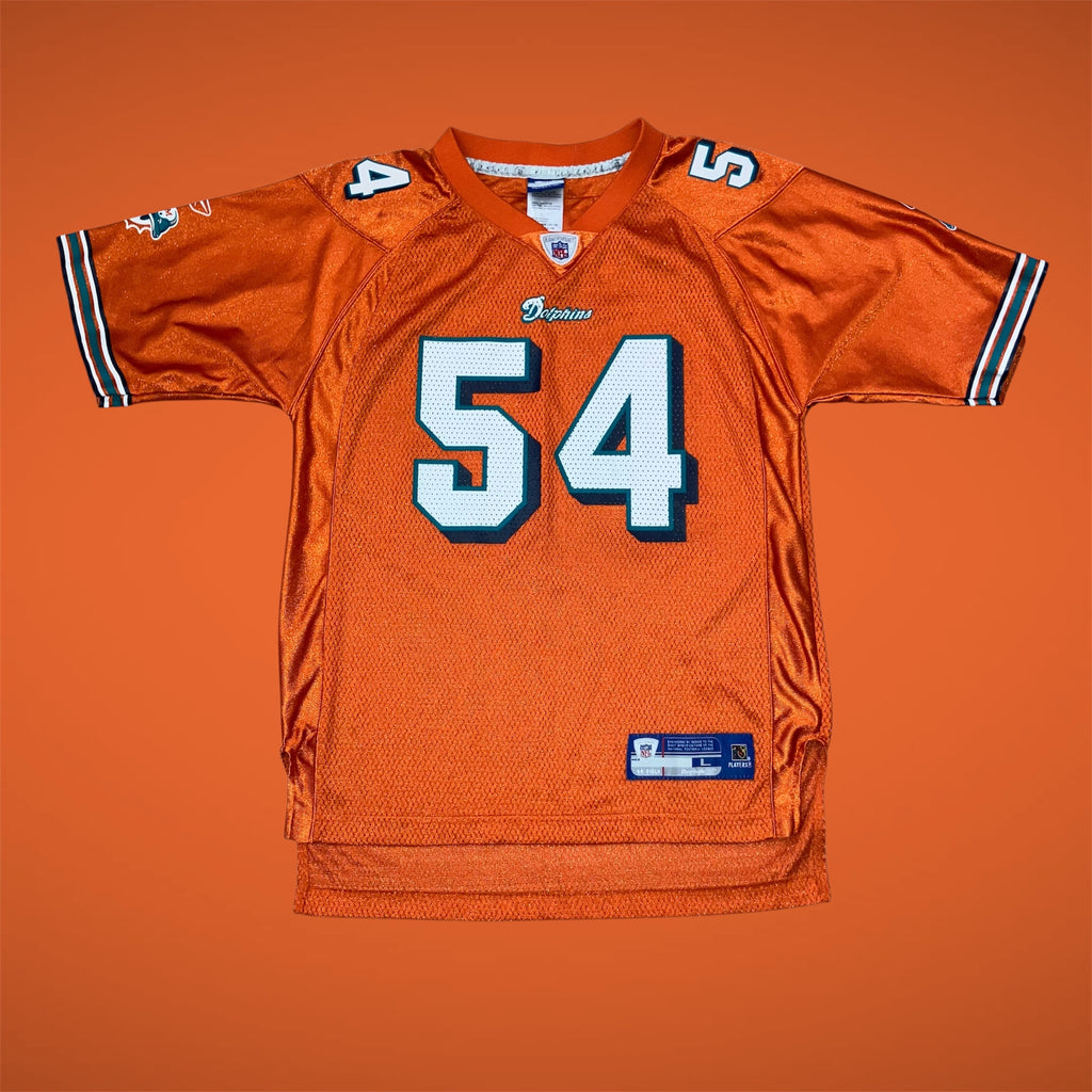 Zach Thomas Youth Miami Dolphins Reebok Orange Jersey Boys Large