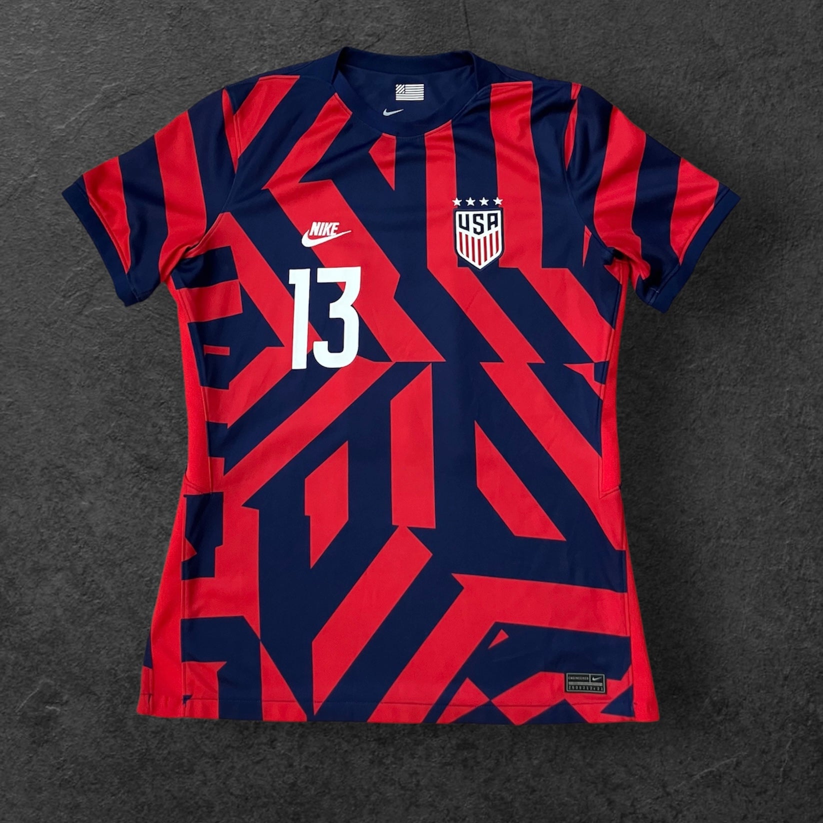 Alex Morgan 2021 USWNT US Soccer Away Nike Red Jersey Women Large