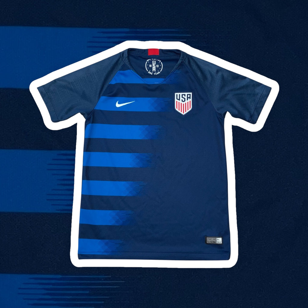USMNT 2018 Kids Blue Away Jersey Boys Medium