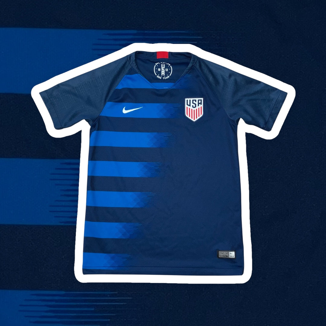 USMNT 2018 Kids Blue Away Jersey Boys Medium