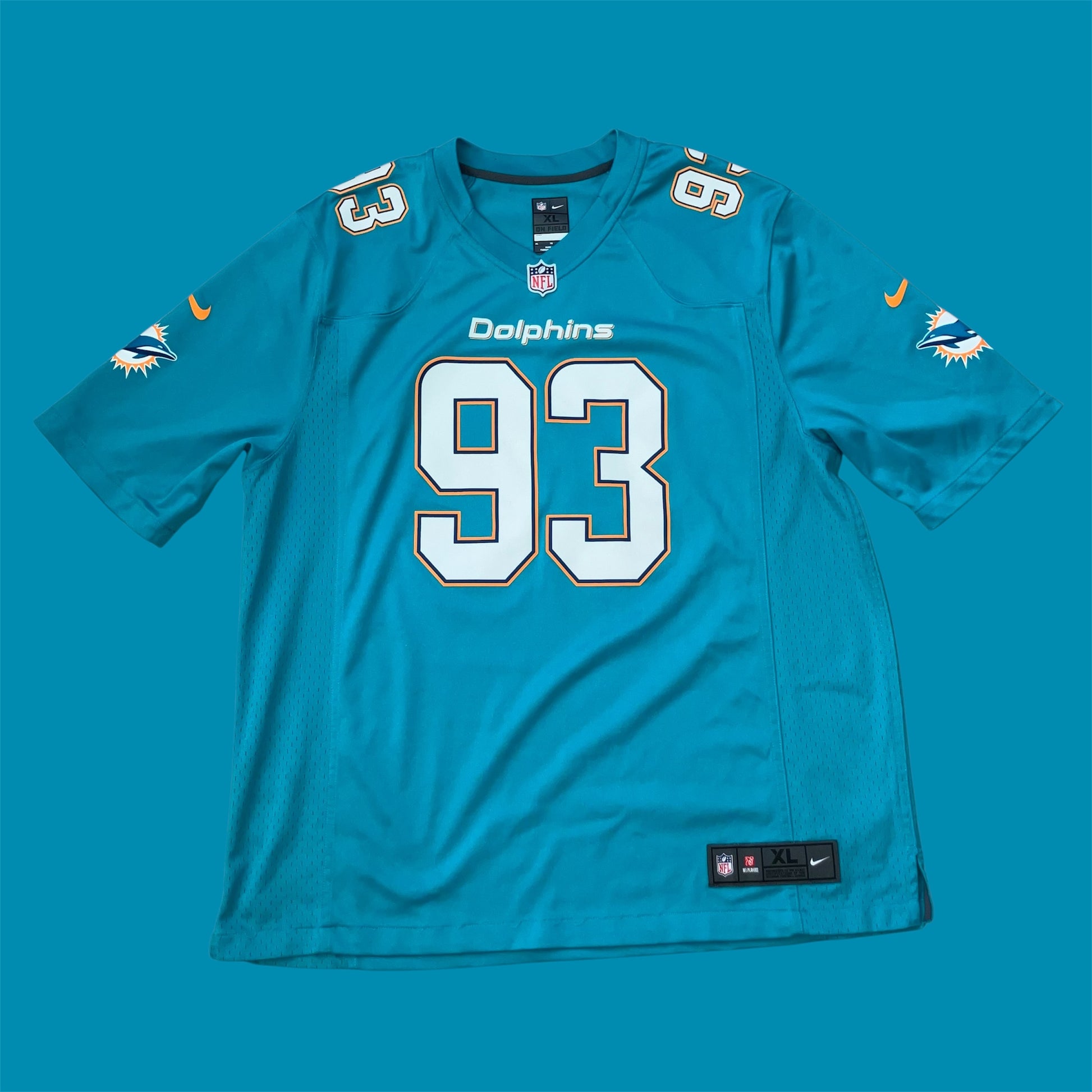 Ndamukong Suh Miami Dolphins Aqua Nike Jersey XL