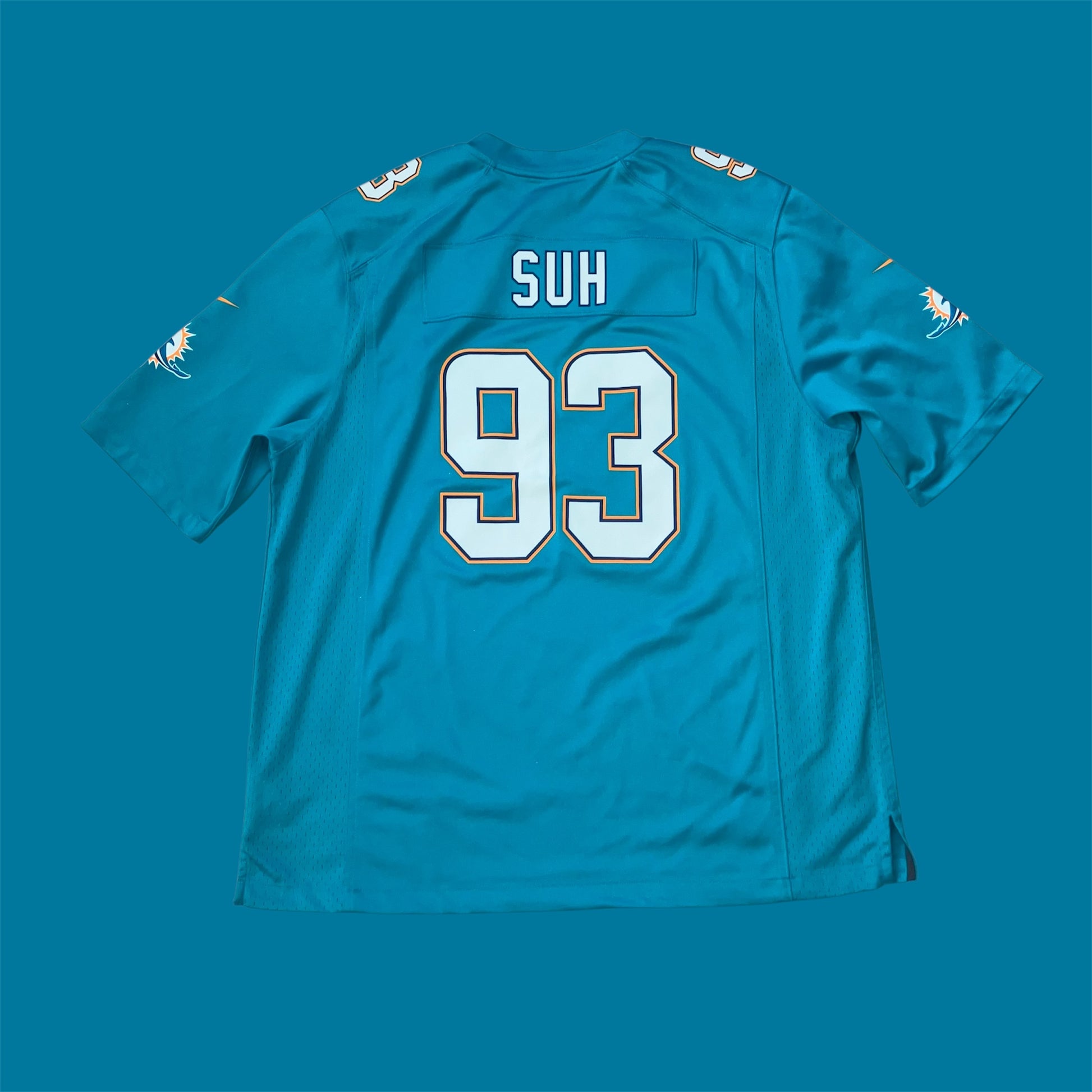 Ndamukong Suh Miami Dolphins Aqua Nike Jersey XL