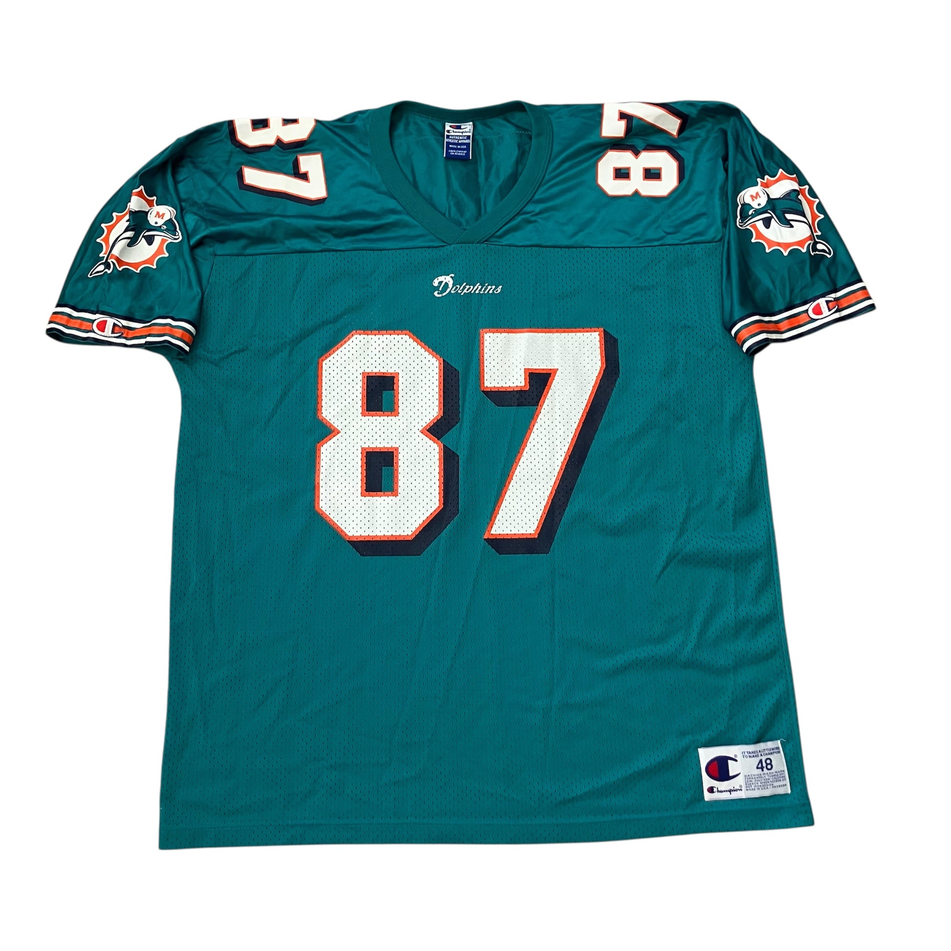 Yatil Green Miami Dolphins Aqua Champion Jersey 48