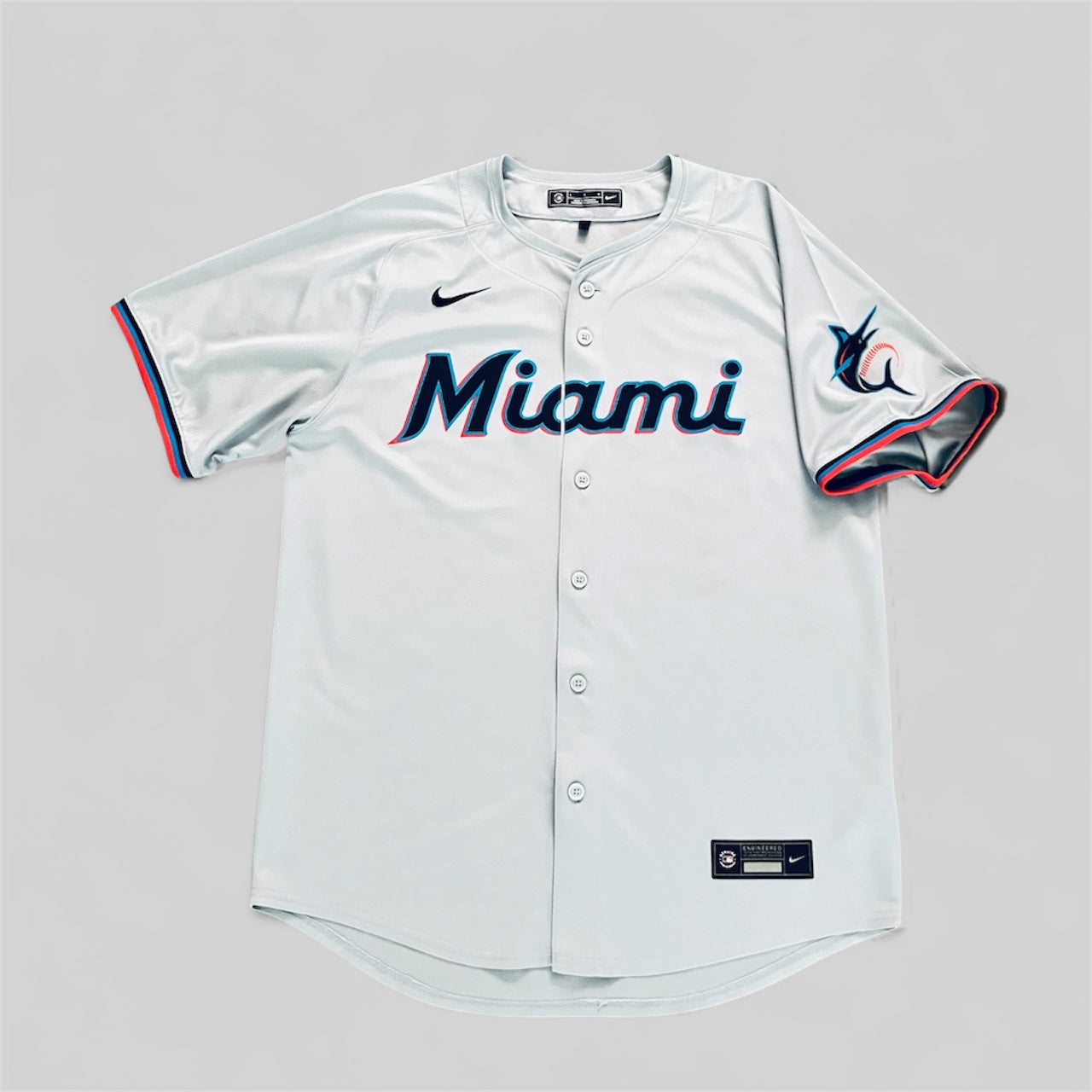 Miami Marlins 2024 Road Gray Nike Jersey Large