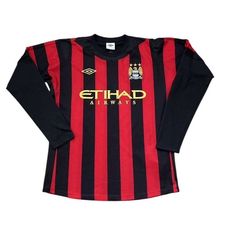 Manchester City Jersey 2011/12 Long Sleeve Away Umbro Stripe Size 40
