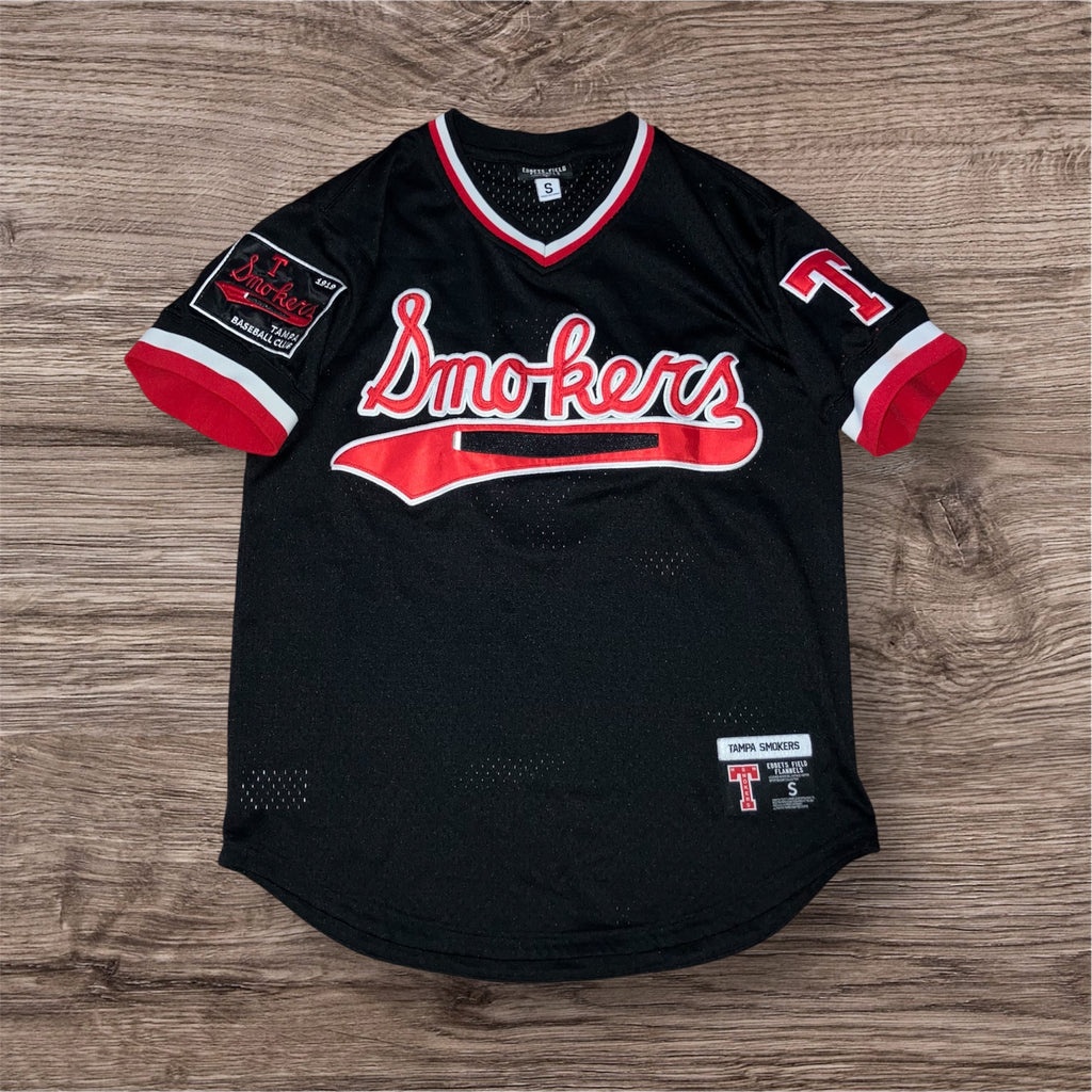 Tampa Smokers #9 Ebbets Field Black Pullover Jersey Small