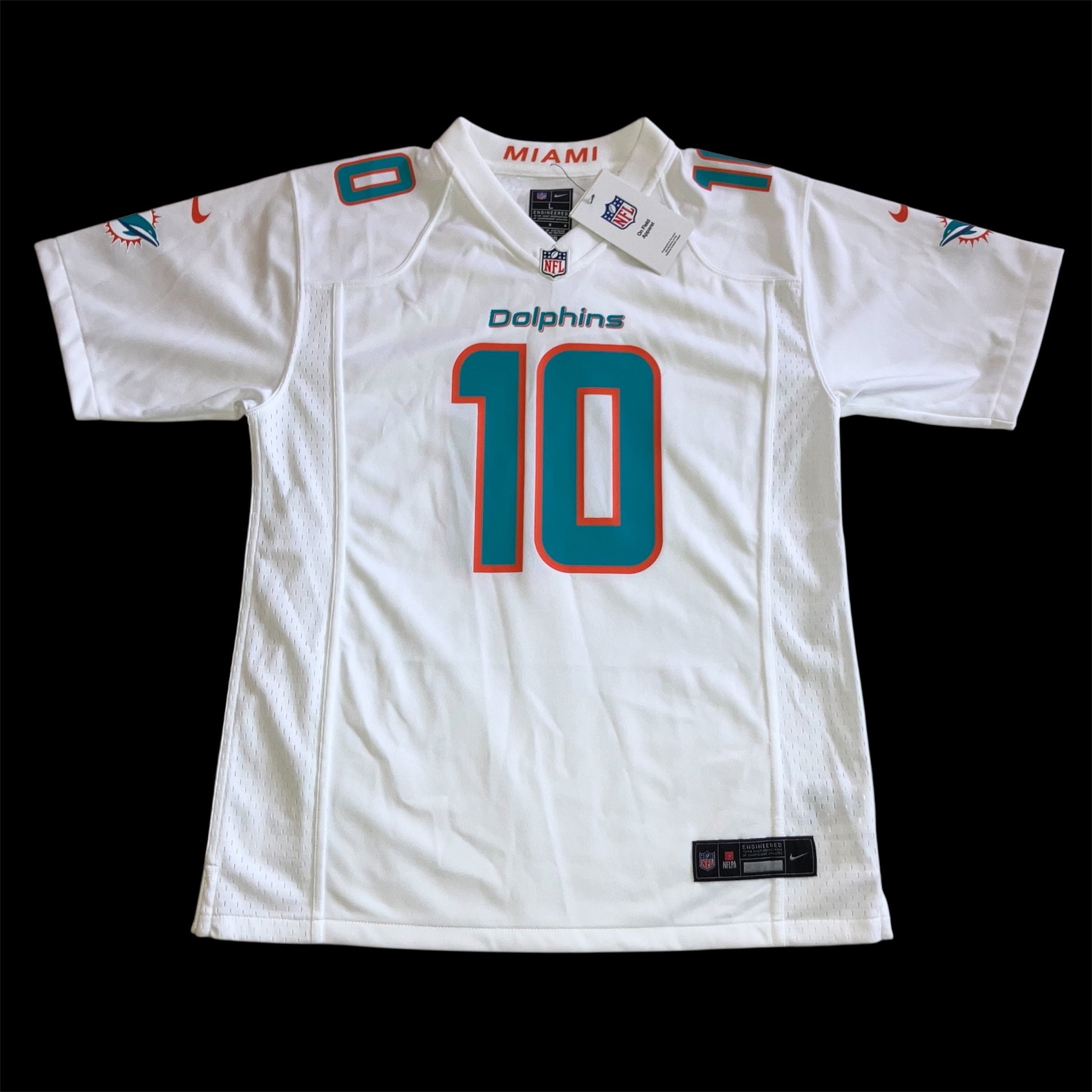 Tyreek Hill Kids NWT Miami Dolphins White Nike Jersey Large