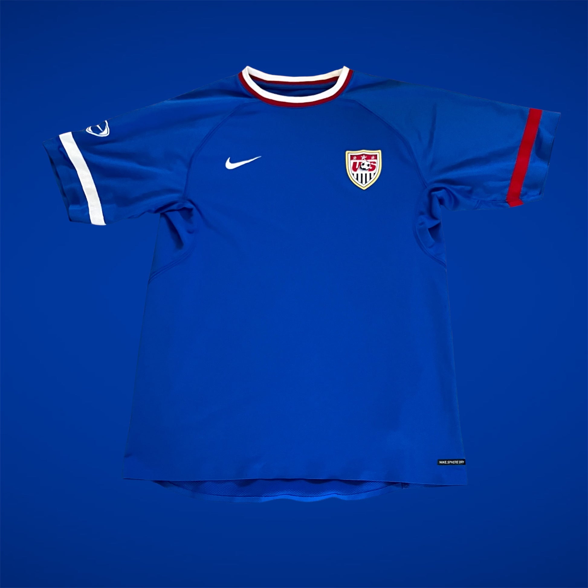 USMNT 2008 Nike Sphere Dry Blue Trainer Jersey Medium