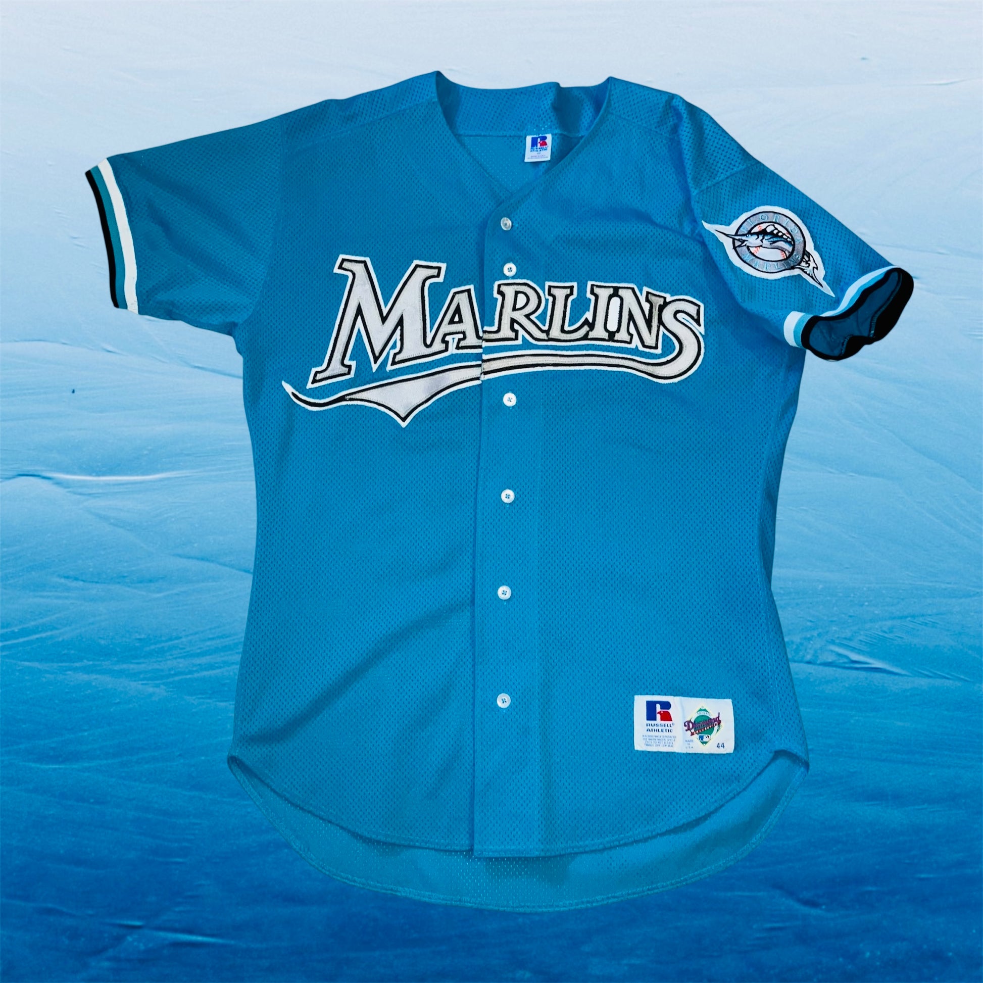 Florida Marlins 1993 Diamond Authentic Teal Jersey 44
