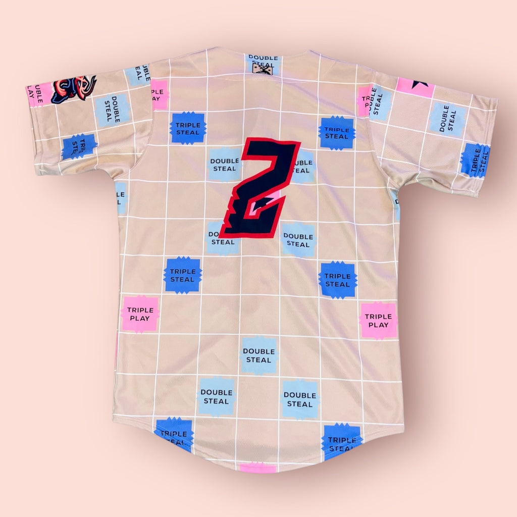 Jacksonville Jumbo Shrimp 2018 Scrabble OT MiLB Jersey 44 #2