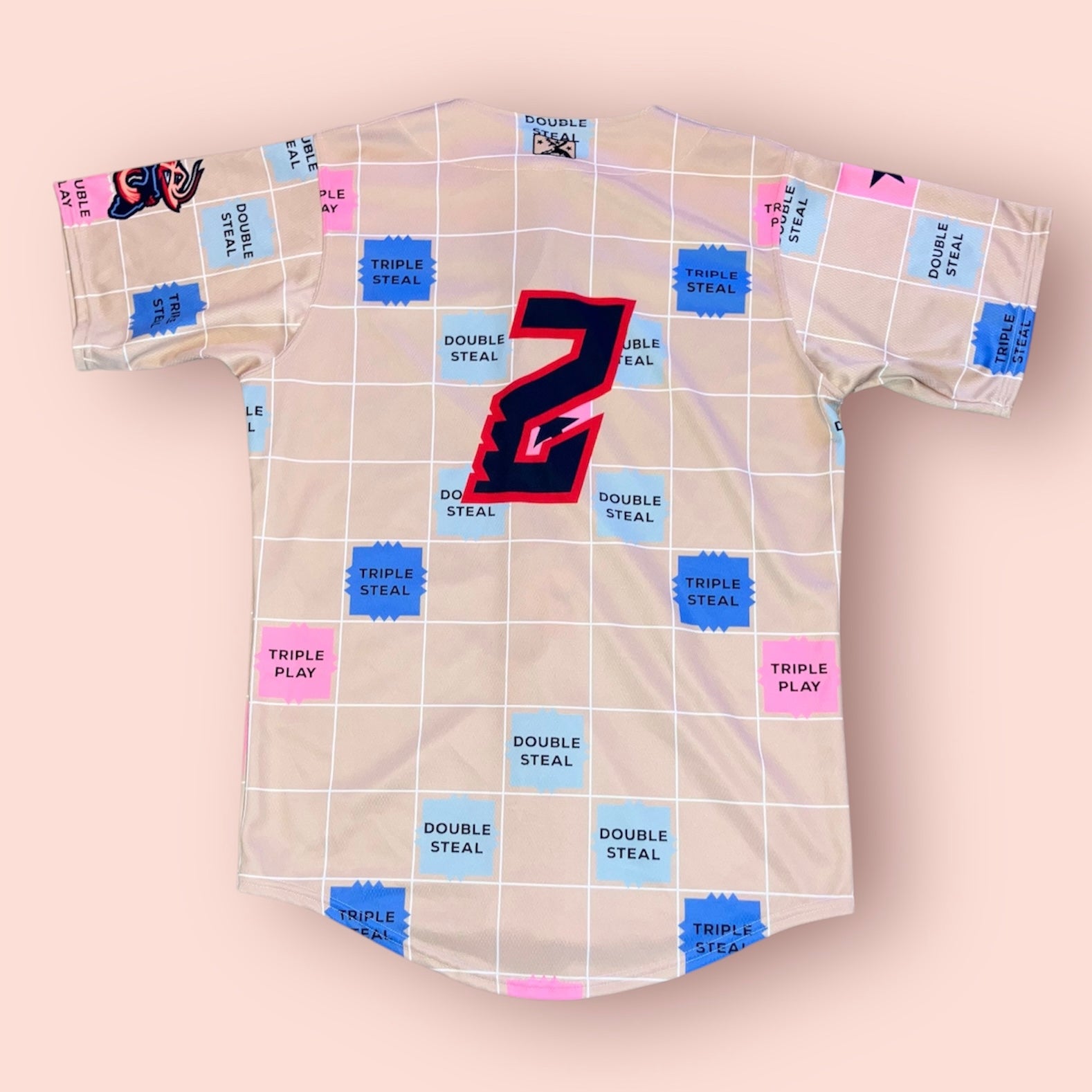 Jacksonville Jumbo Shrimp 2018 Scrabble OT MiLB Jersey 44 #2