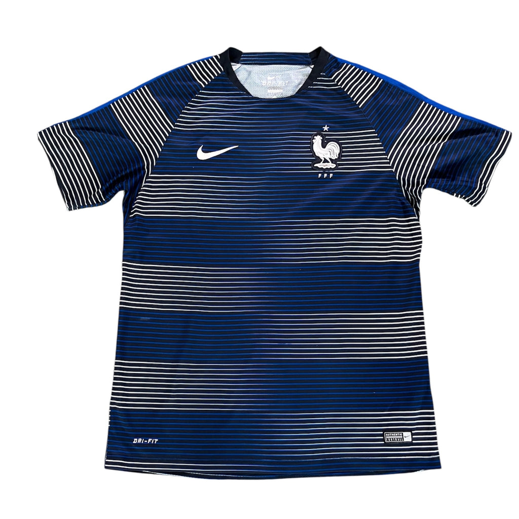France 2016 FFF Nike Warm Up Blue Jersey Large