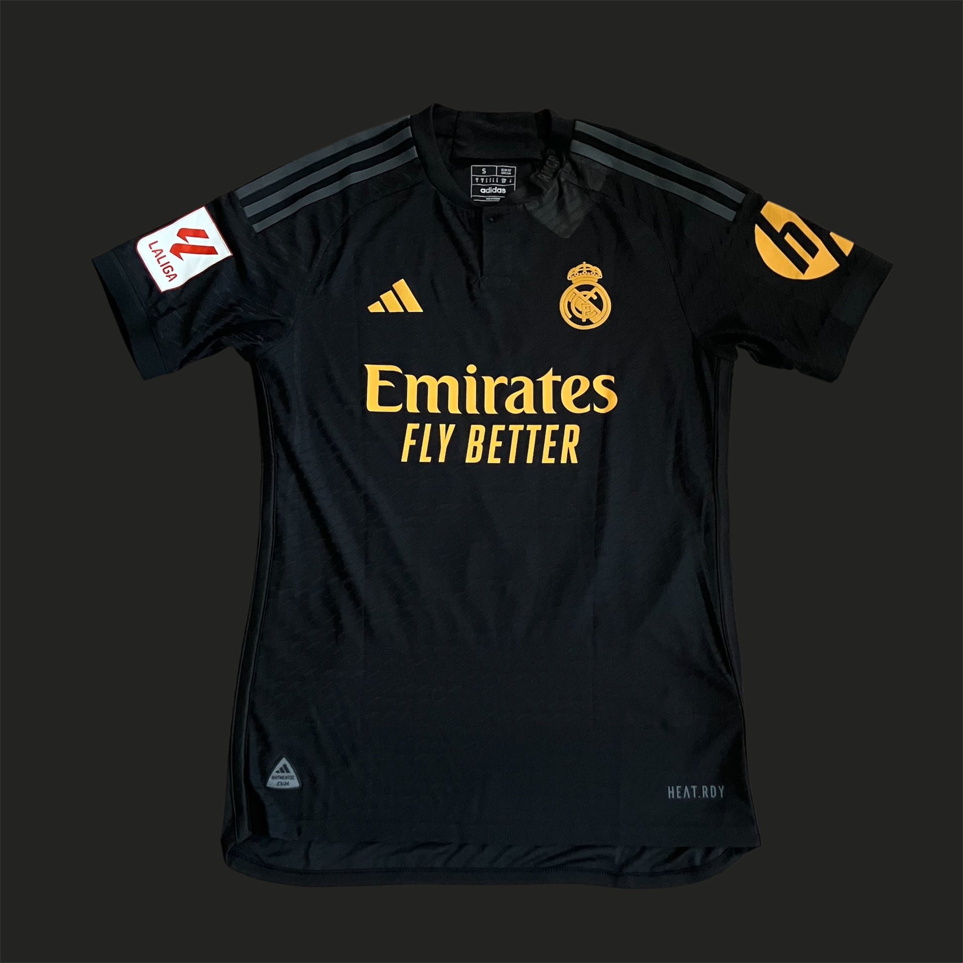 Lucas Vazquez 2023 Real Madrid Away Black adidas Authentic Jersey Small