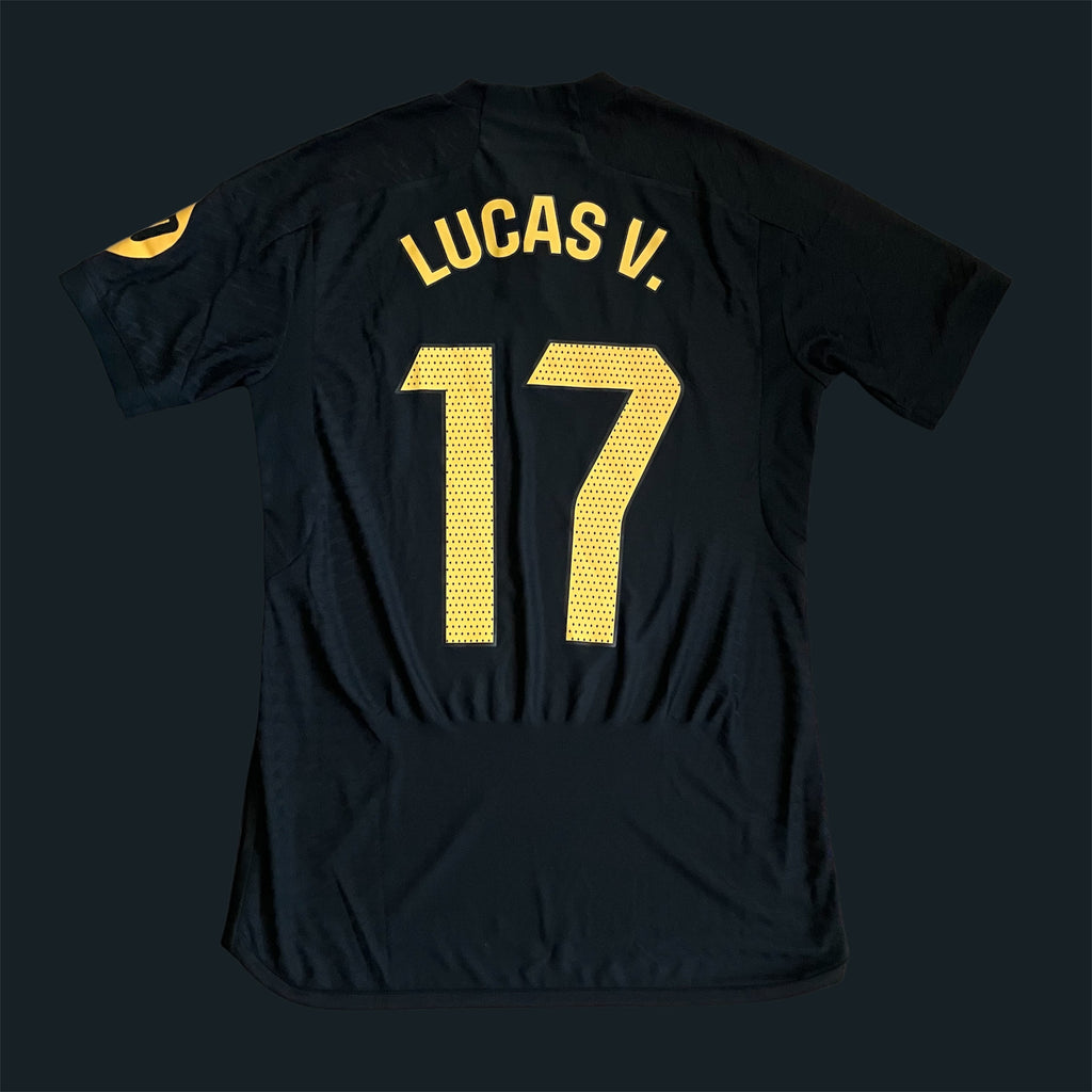 Lucas Vazquez 2023 Real Madrid Away Black adidas Authentic Jersey Small