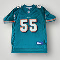 Junior Seau Miami Dolphins Aqua Reebok Jersey Large