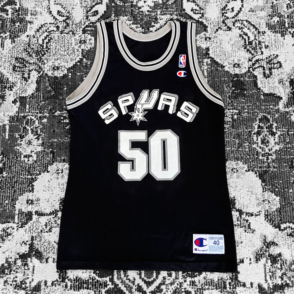 David Robinson San Antonio Spurs Black Champion Jersey 40