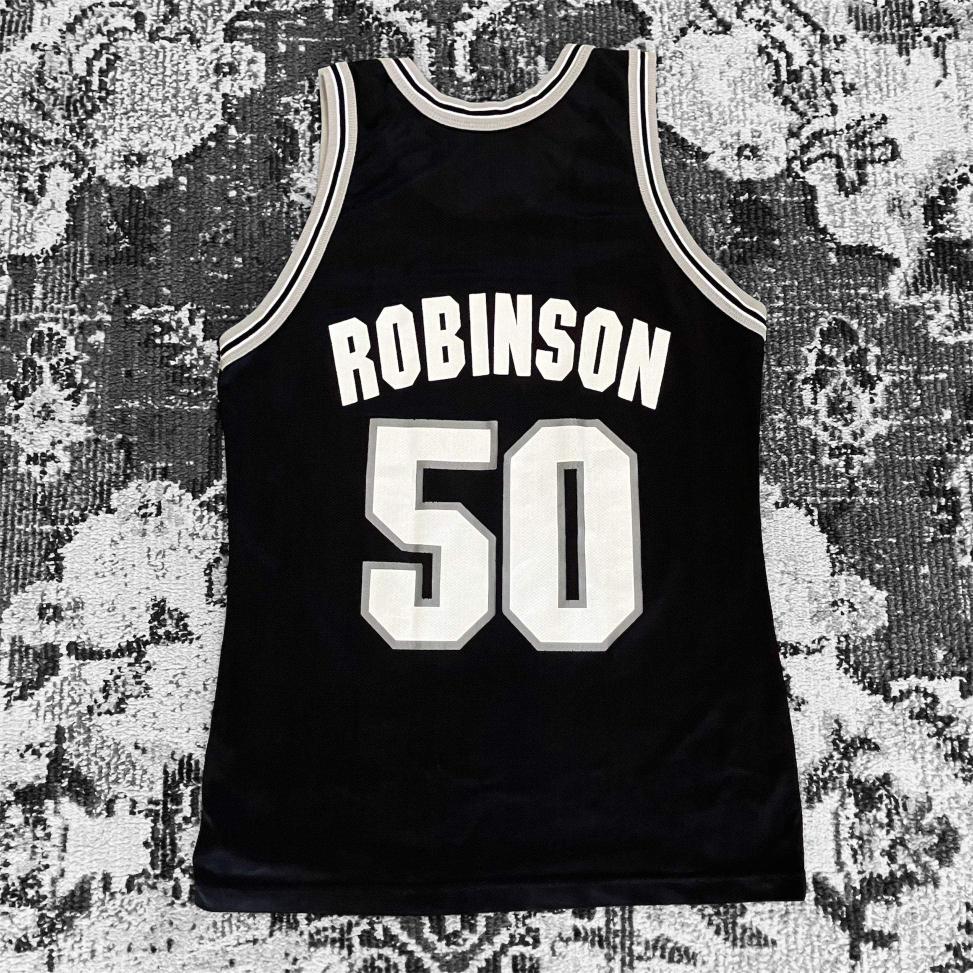 David Robinson San Antonio Spurs Black Champion Jersey 40