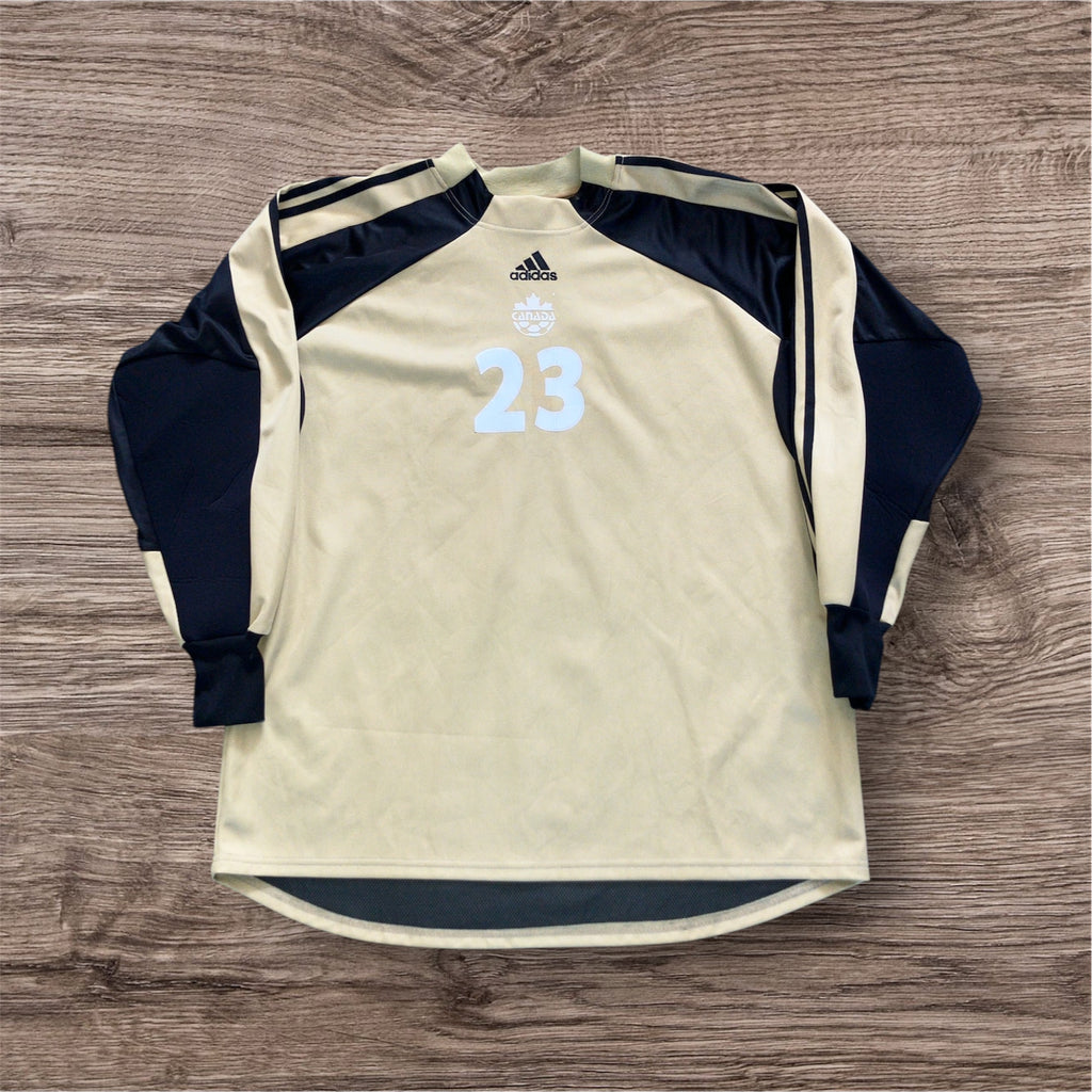 Kyriakos Stamatopoulos 2001 Canada Gold Goalkeeper adidas Jersey XL