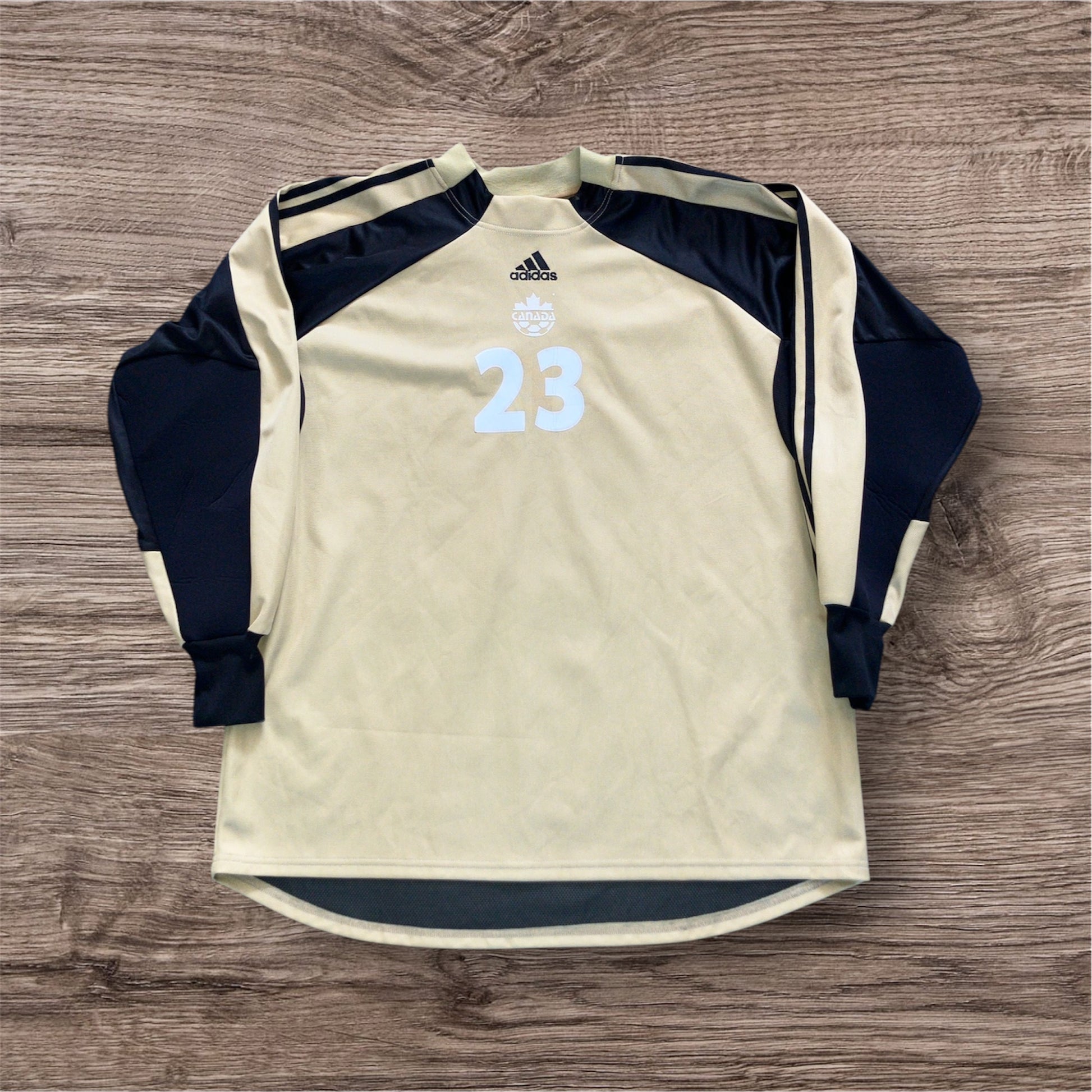 Kyriakos Stamatopoulos 2001 Canada Gold Goalkeeper adidas Jersey XL