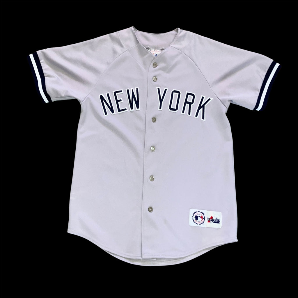 New York Yankees Gray Majestic Road Jersey Small