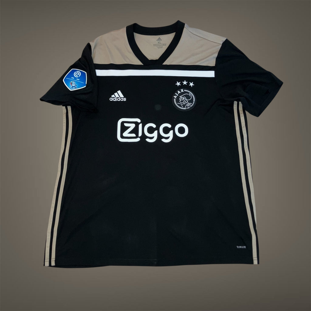 Frenkie De Jong 2018/19 AJAX Away Black adidas Jersey XL