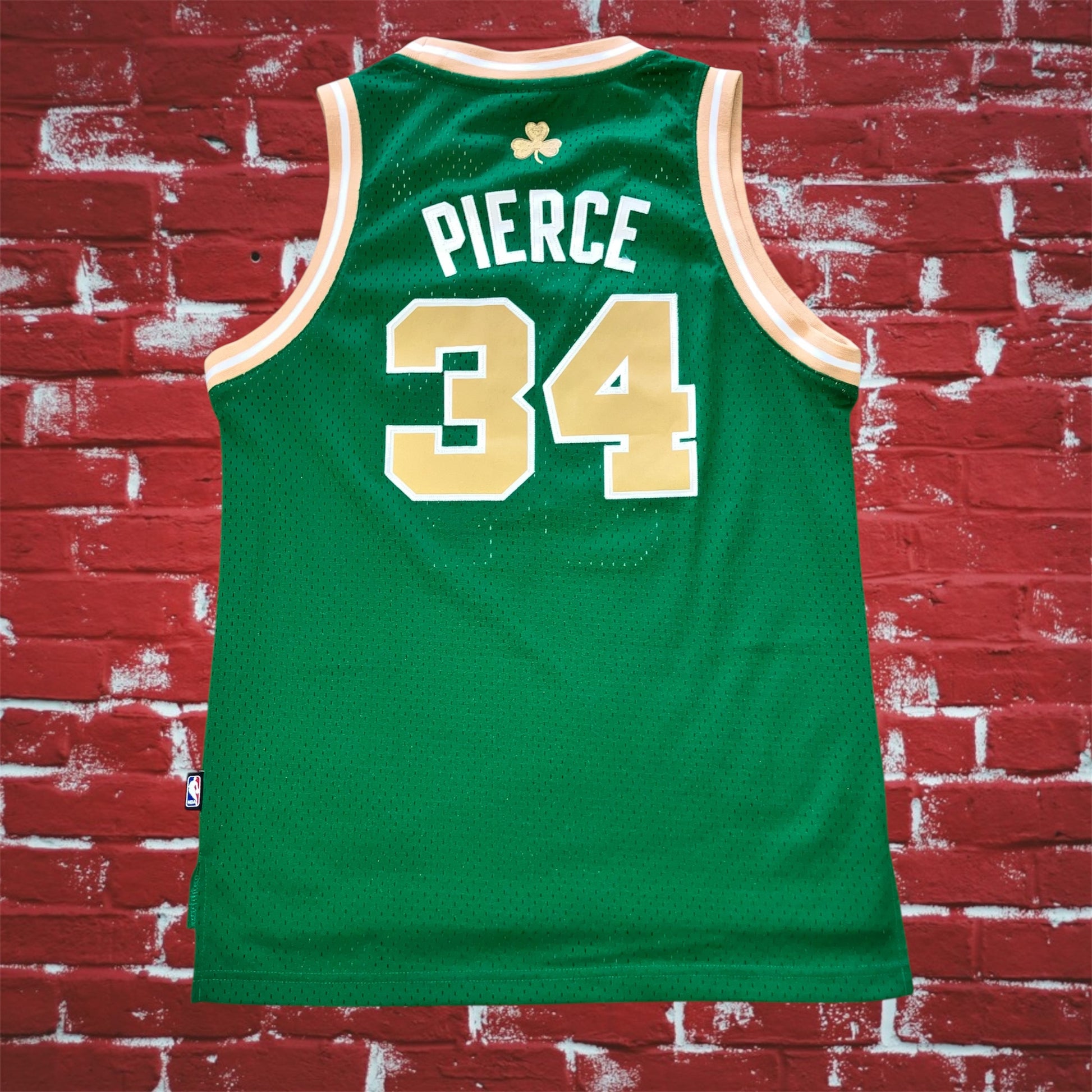 Paul Piece 2007 St Patrick Day Boston Celtics Gold adidas Jersey Kids Large
