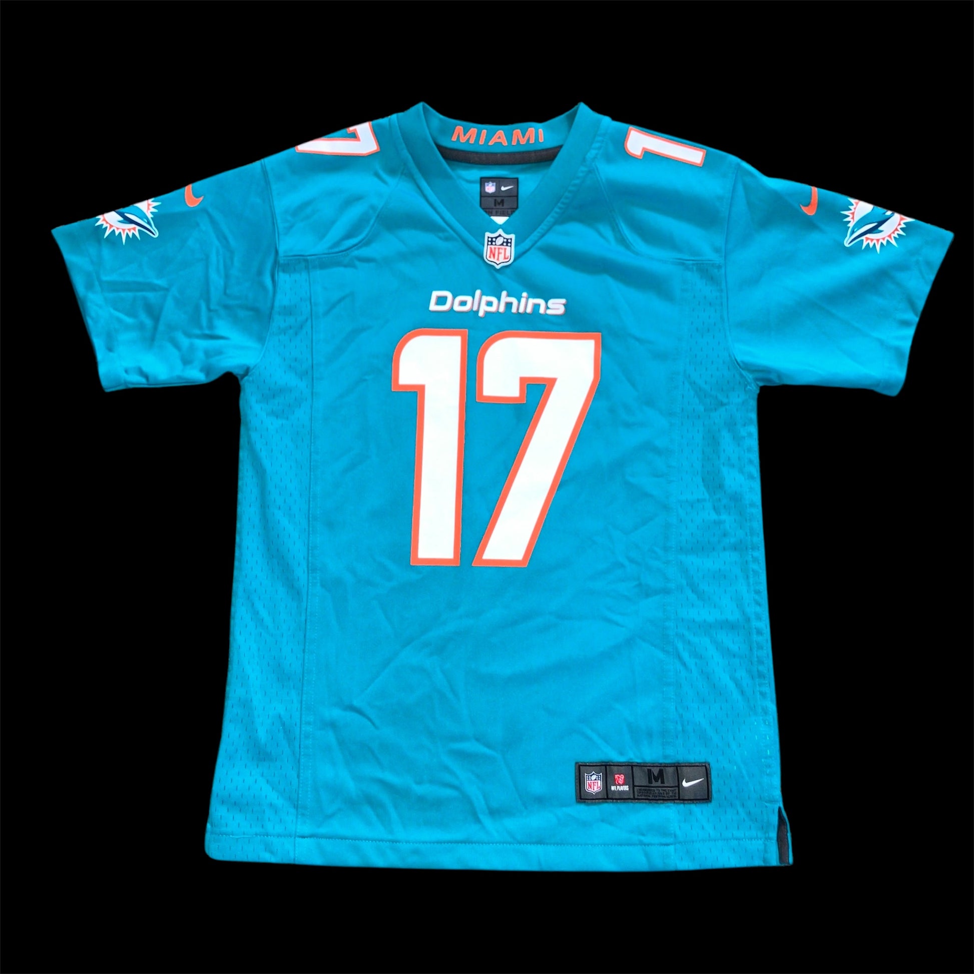 Kids Jaylen Waddle Miami Dolphins Aqua Nike Jersey Medium