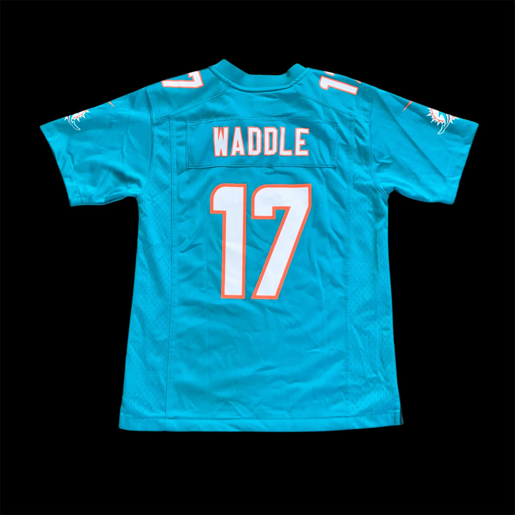 Kids Jaylen Waddle Miami Dolphins Aqua Nike Jersey Medium