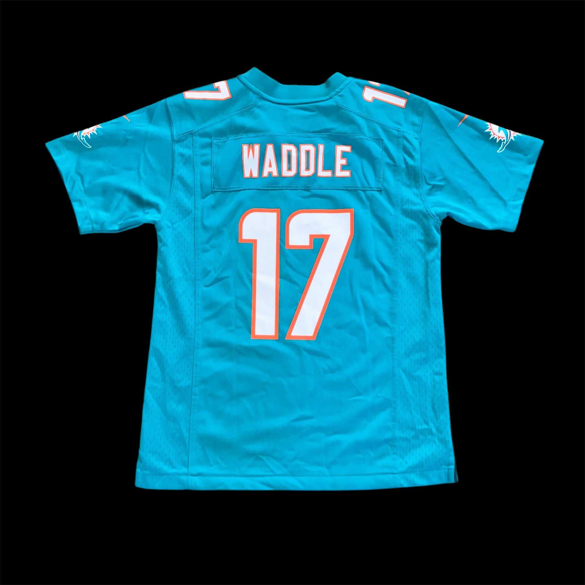 Kids Jaylen Waddle Miami Dolphins Aqua Nike Jersey Medium