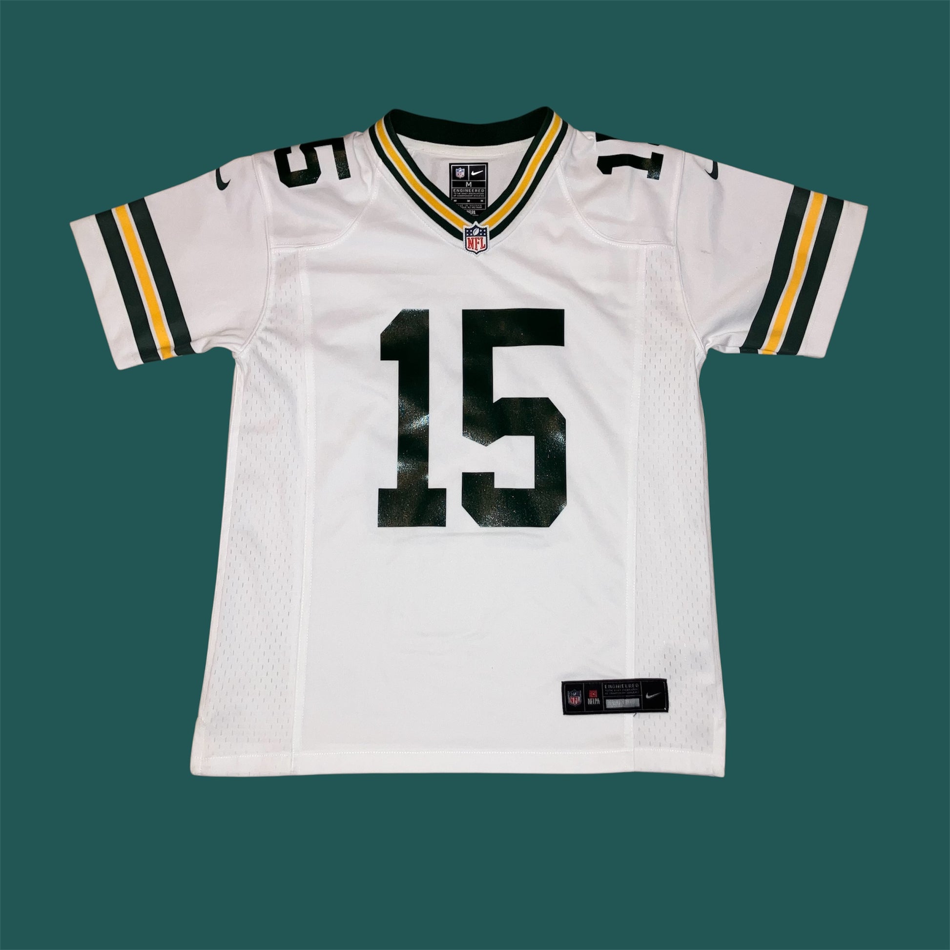 KIds Bart Starr Green Packers White Nike Jersey Medium