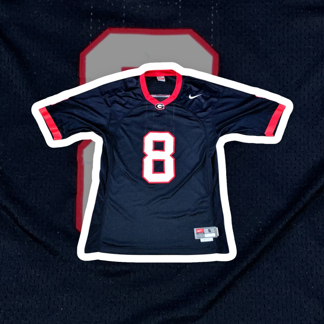 Georgia Bulldogs #8 Black Nike Authentic Jersey Small