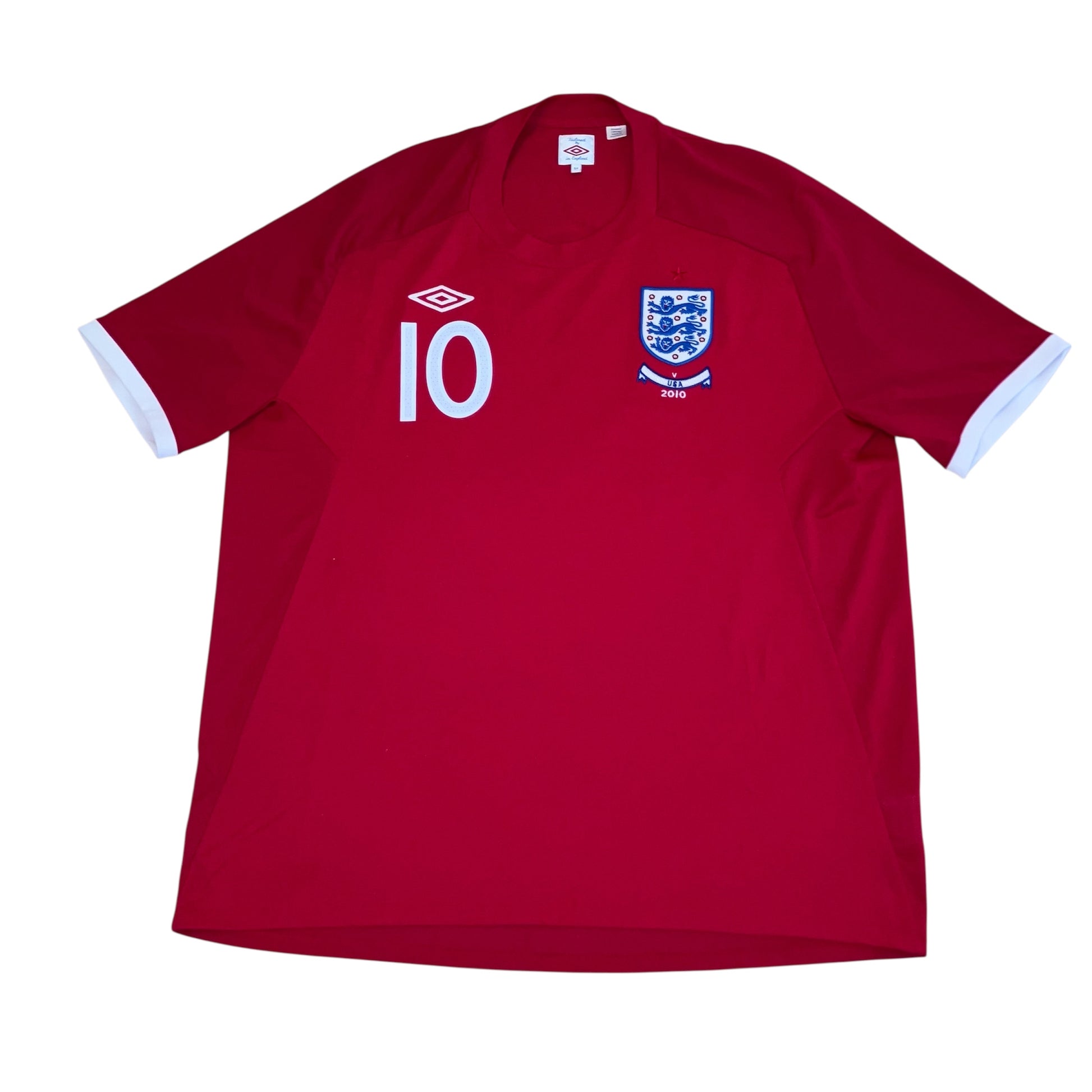 Wayne Rooney 2010 England Red Away Umbro Jersey 52
