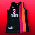 Dwyane Wade 1971/72 HWC Miami Floridians Black Reebok Jersey Medium