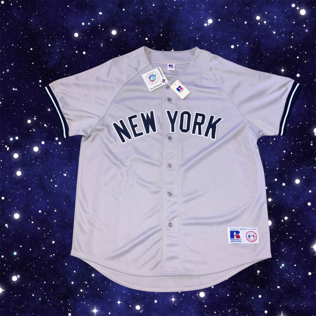 Bernie Williams NWT New York Yankees Road Gray Russell Athletic Jersey Large
