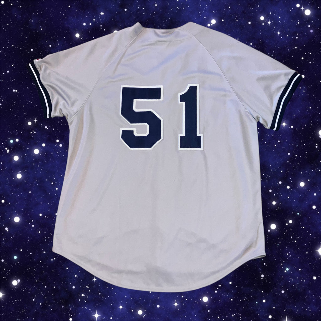 Bernie Williams NWT New York Yankees Road Gray Russell Athletic Jersey Large