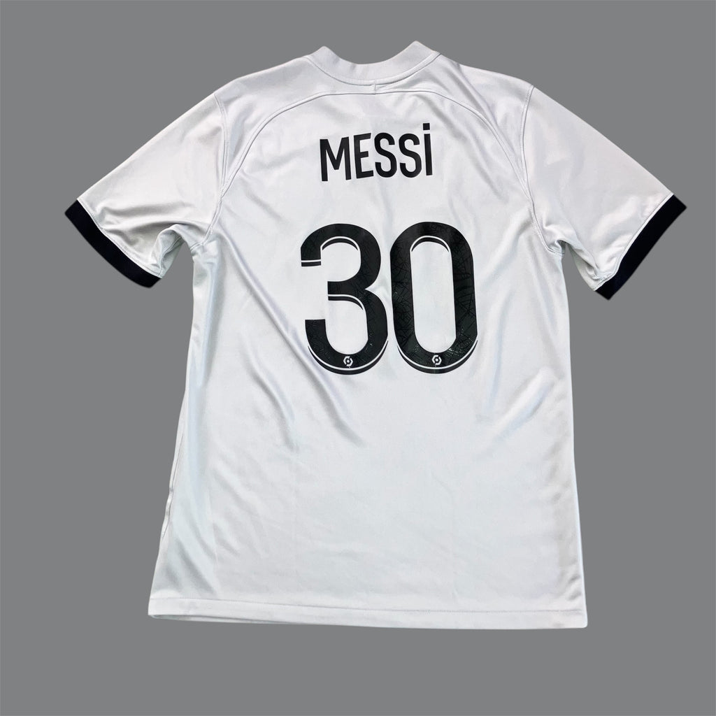 Lionel Messi 2022/23 Paris Saint Germain Road Gray Nike Jersey Medium