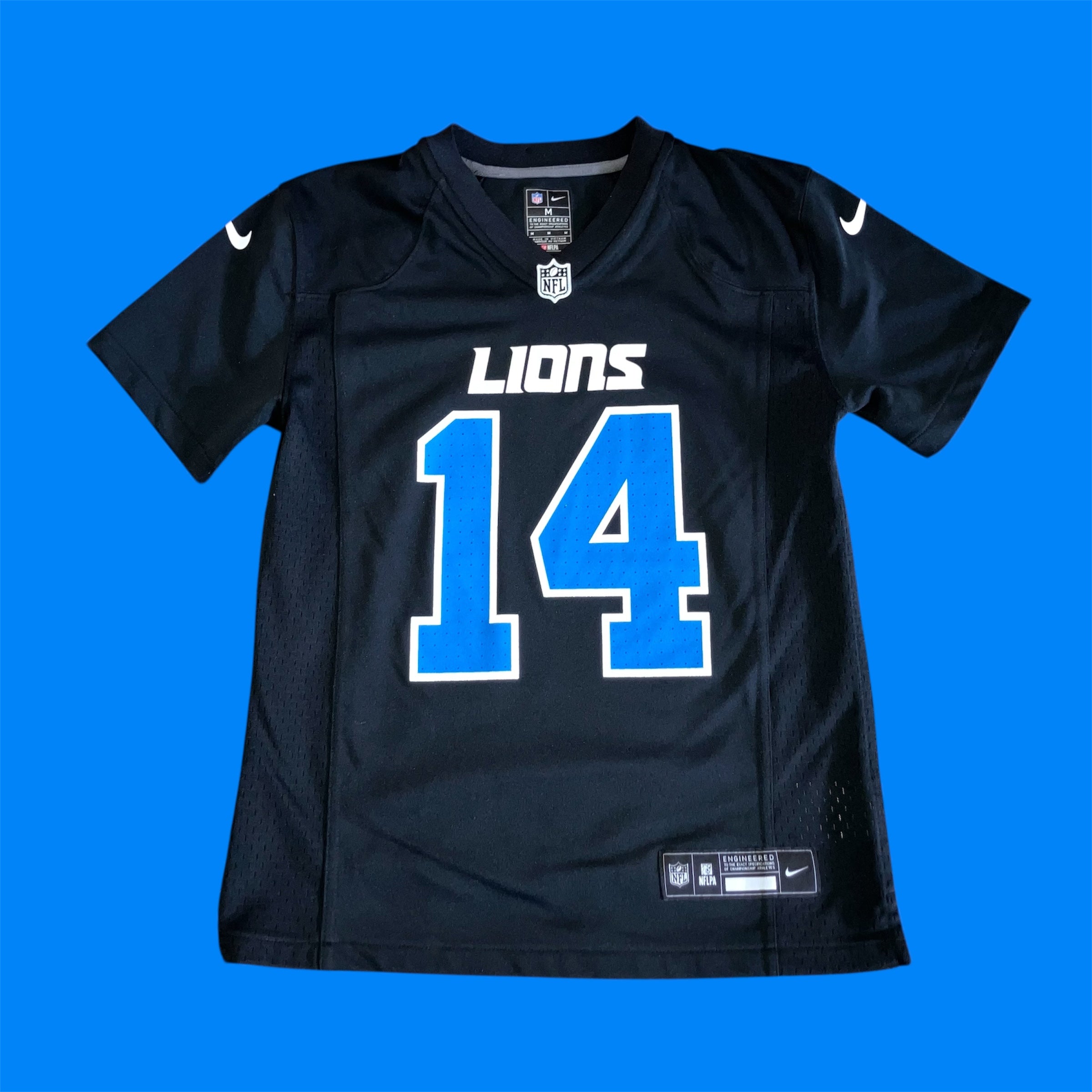 Kids Amon-Ra St. Brown Detroit Lions Black Nike Jersey Medium
