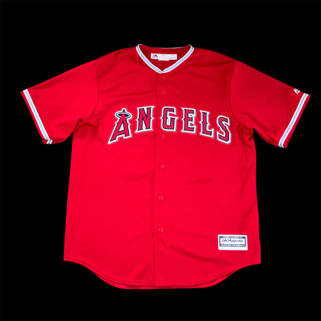 Mike Trout Anaheim Angels Red 7700 Majestic Jersey Large