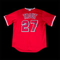 Mike Trout Anaheim Angels Red 7700 Majestic Jersey Large