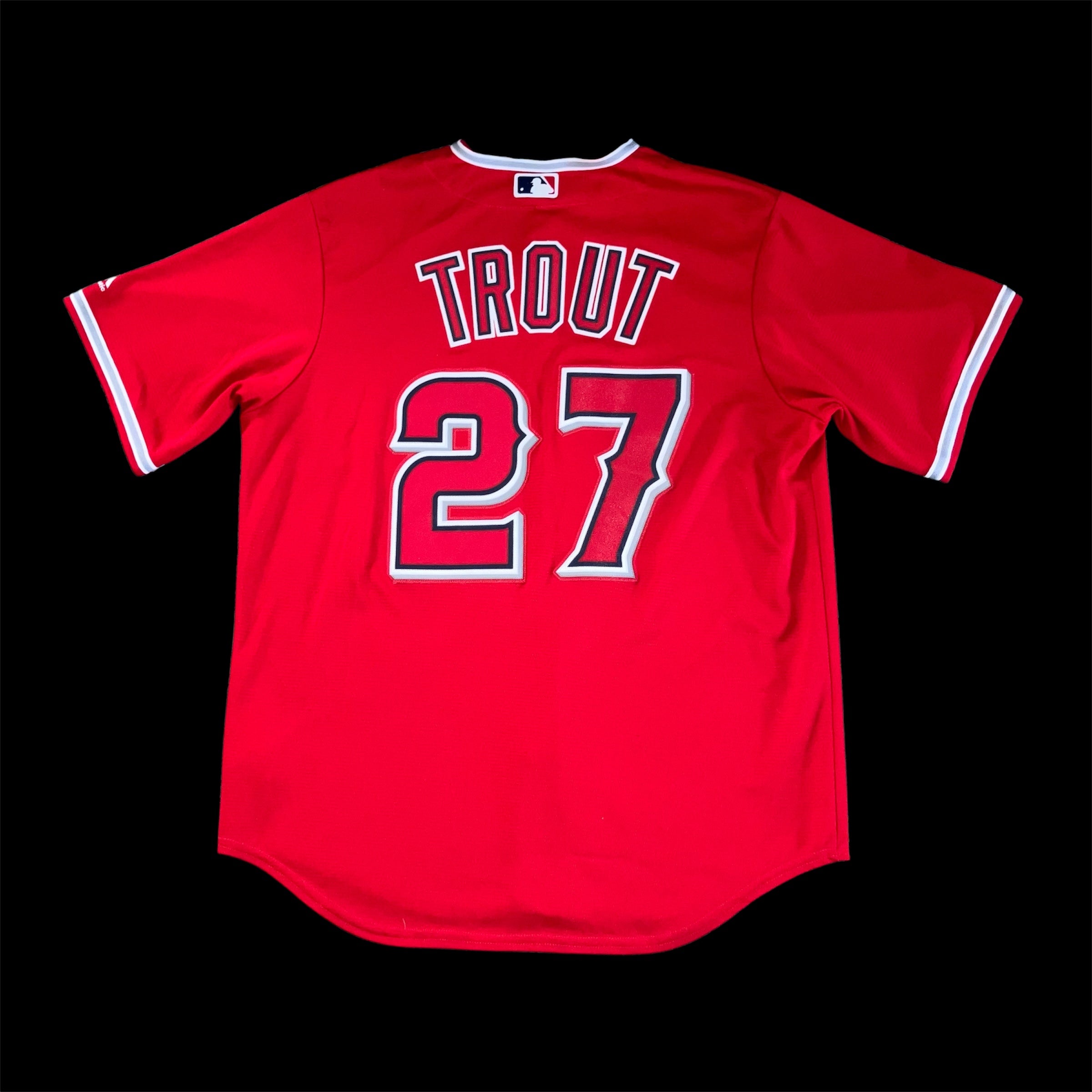 Mike Trout Anaheim Angels Red 7700 Majestic Jersey Large