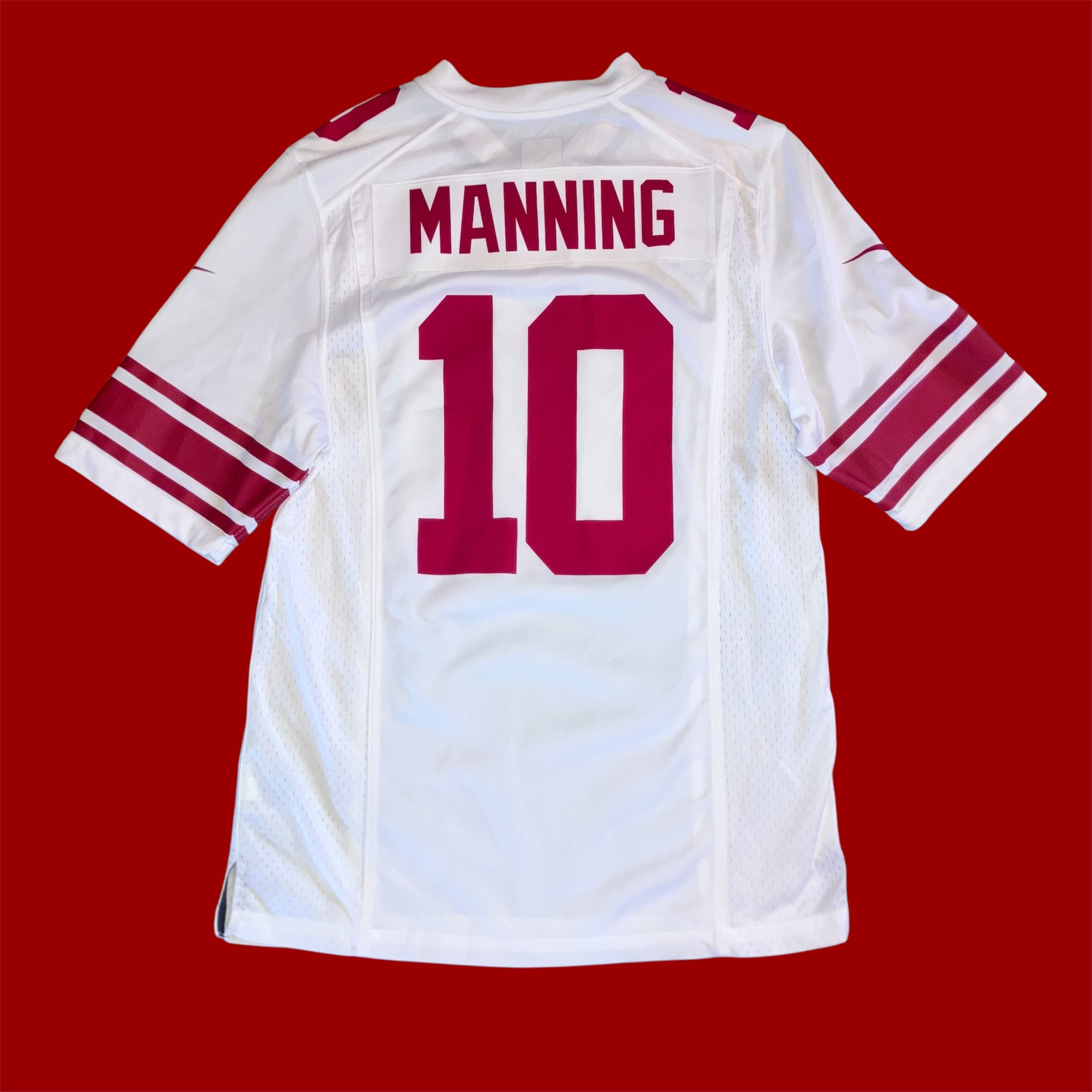 Eli Manning New York Giants White Road Nike Jersey Small