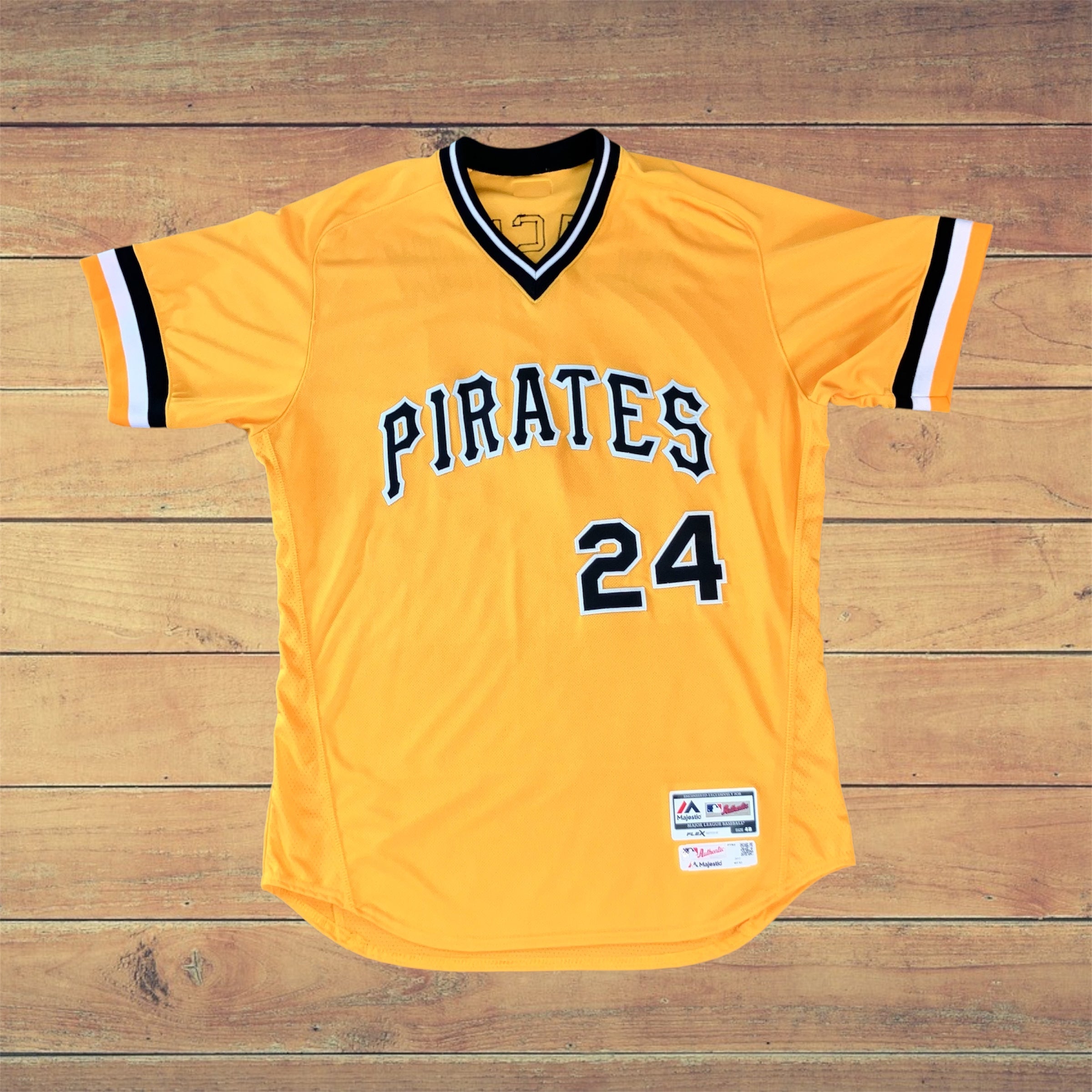 2017 Tyler Glasnow Pittsburgh Pirates TBTC Auto Yellow Majestic Jersey 48