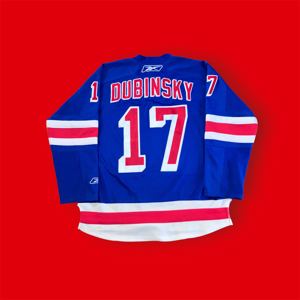 Brandon Dubinsky New York Rangers Blue Reebok Jersey Large