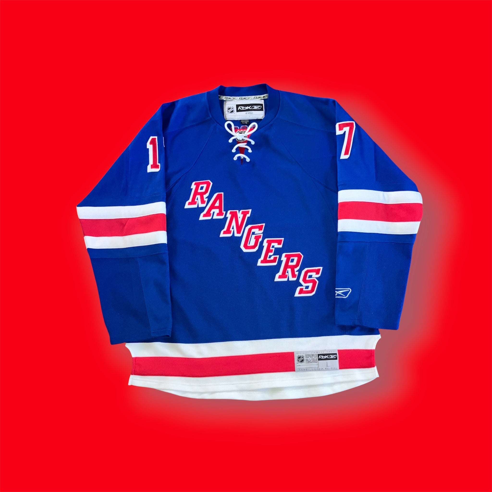 Brandon Dubinsky New York Rangers Blue Reebok Jersey Large