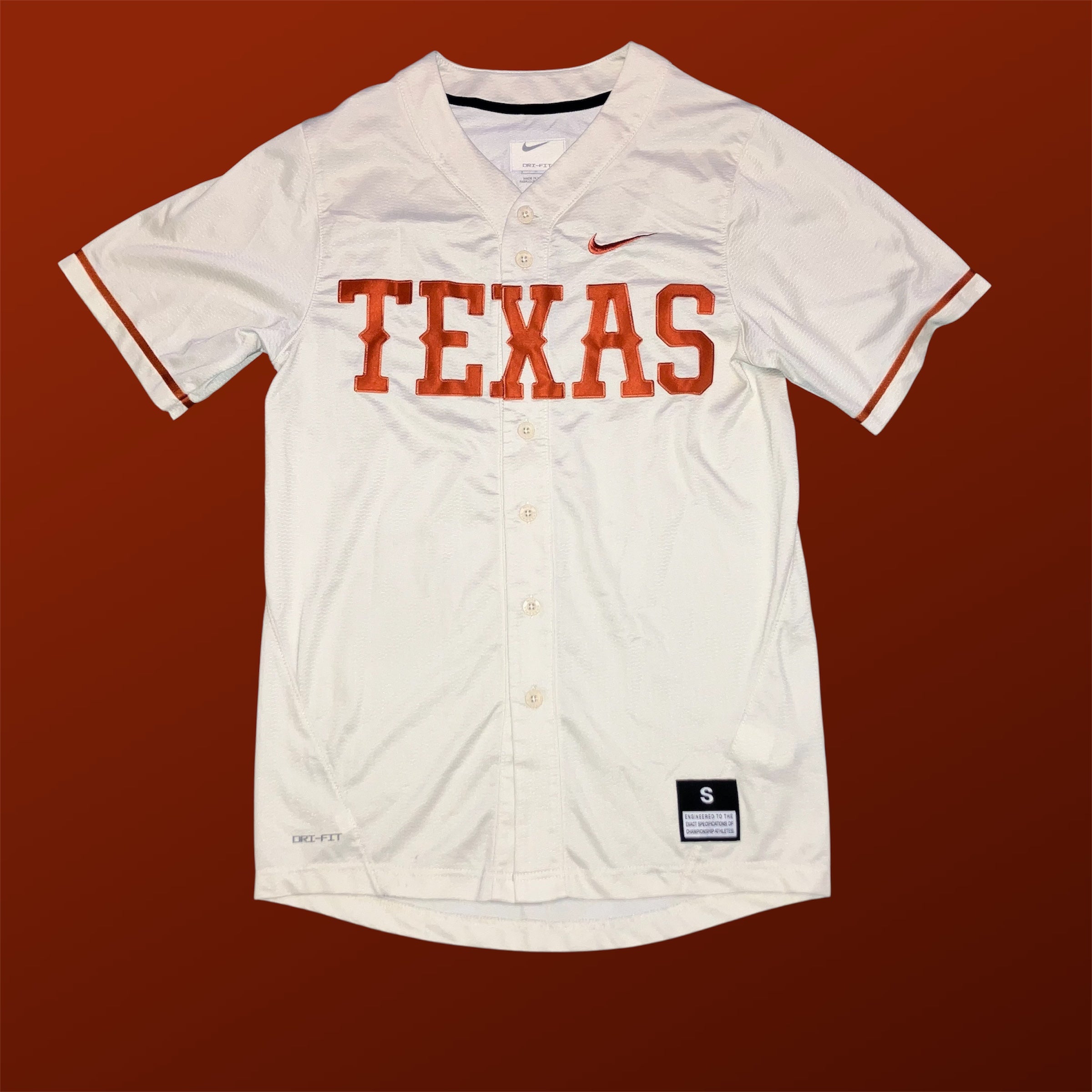 Texas Longhorns Baseball Nike Home Jersey Small USA