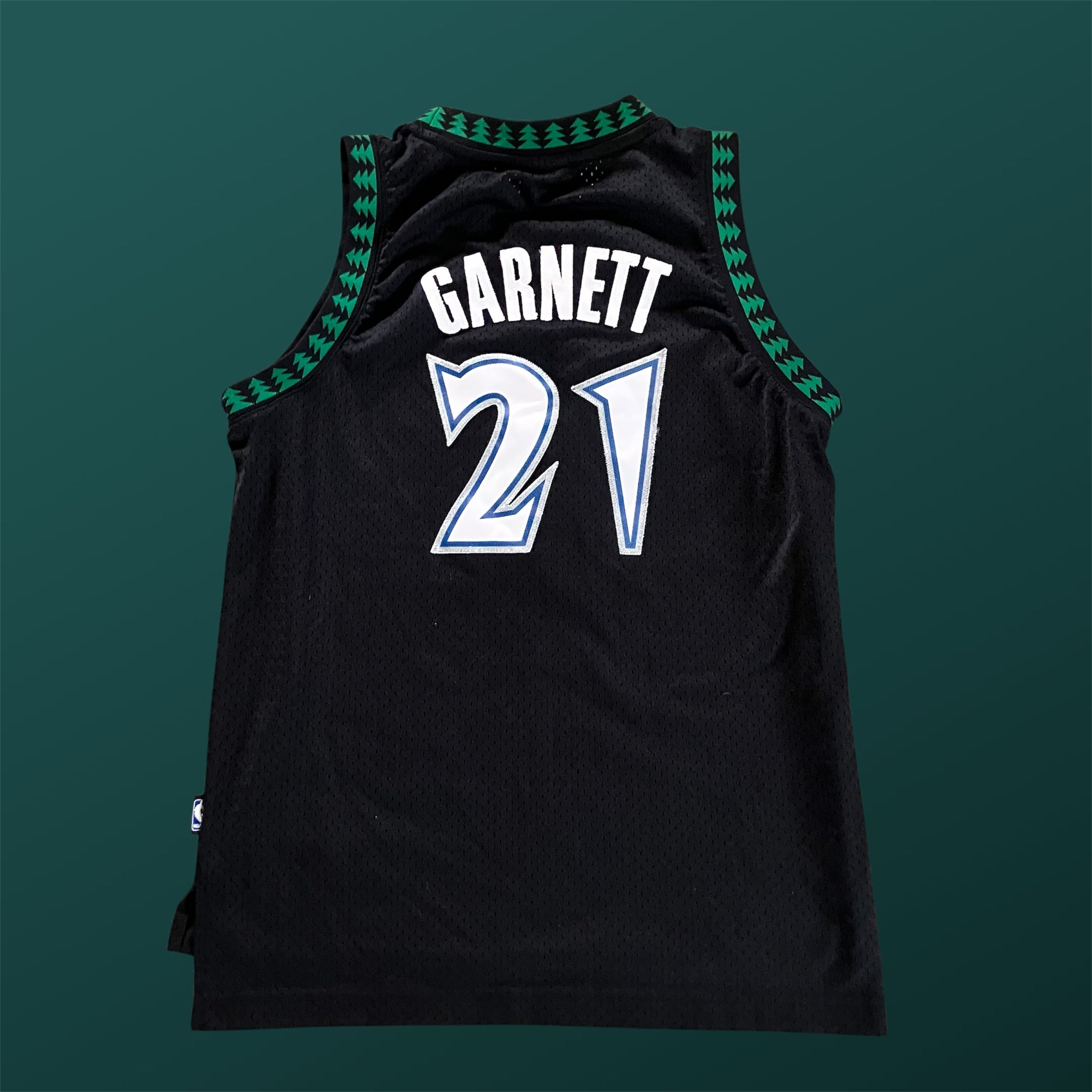Kevin Garnett Youth Minnesota Timberwolves Black Reebok Jersey Large